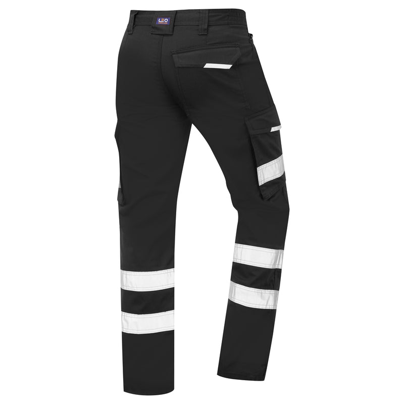 LEO ILFRACOMBE Cargo Style Reflective Hi-Vis Poly-Cotton Hi-Vis Trouser Pants