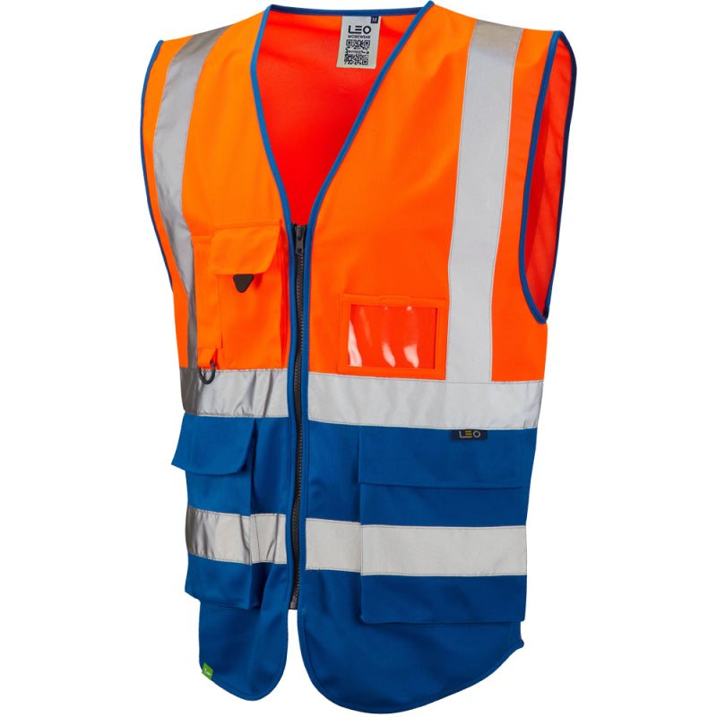 LEO LYNTON Superior Hi-Vis Zip Waistcoat Vest