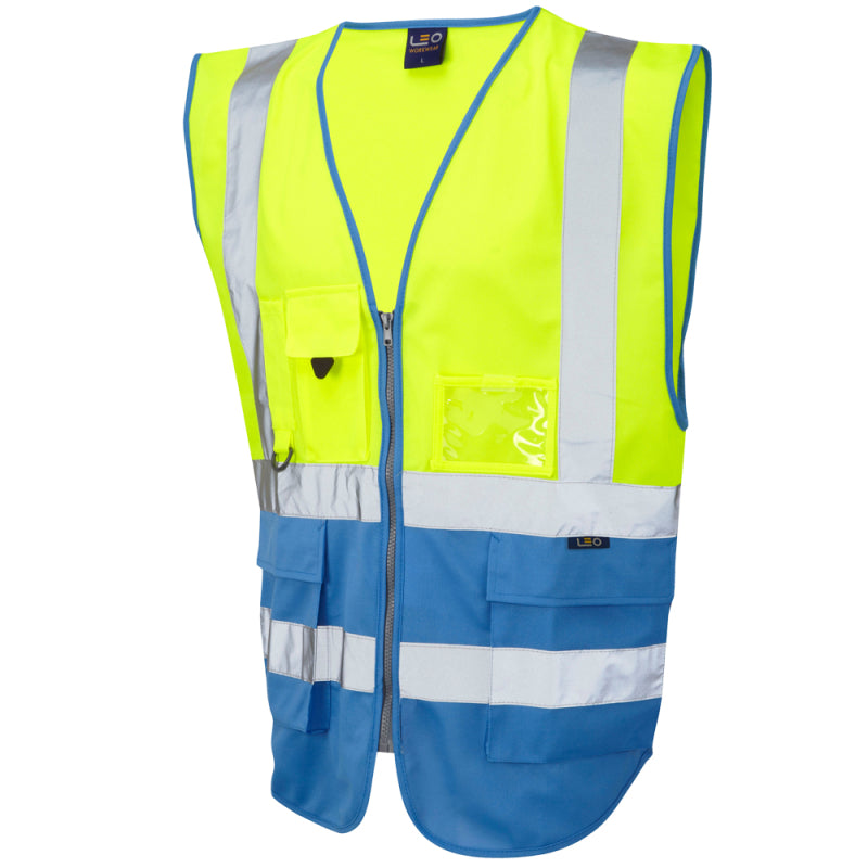 LEO LYNTON Superior Hi-Vis Zip Waistcoat Vest