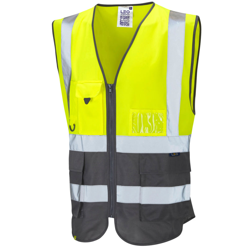 LEO LYNTON Superior Hi-Vis Zip Waistcoat Vest