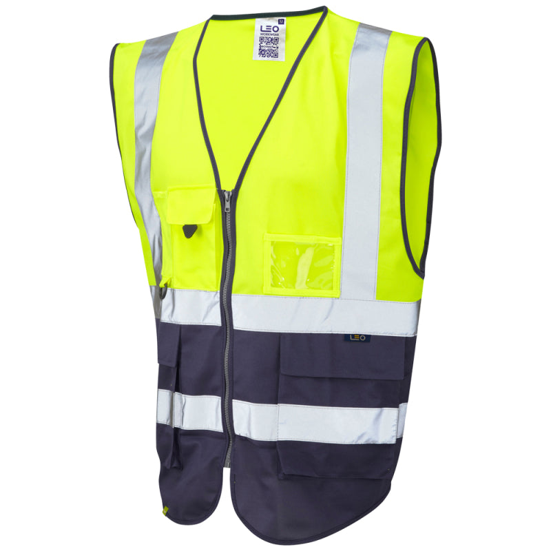 LEO LYNTON Superior Hi-Vis Zip Waistcoat Vest