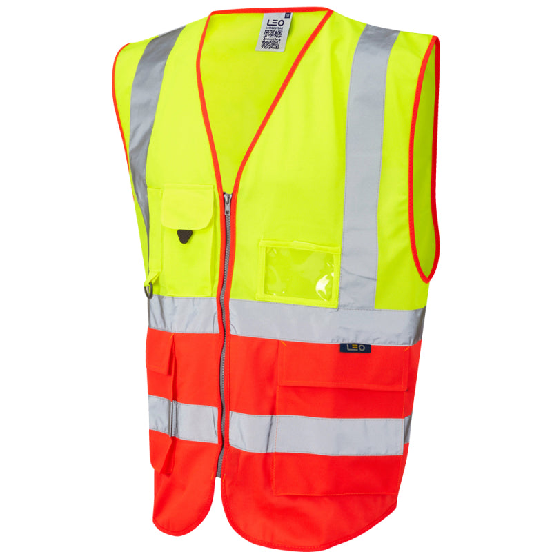 LEO LYNTON Superior Hi-Vis Zip Waistcoat Vest