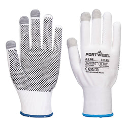 Portwest Grip PVC Dotted Touchscreen Glove (Pack of 12 Pairs) A118