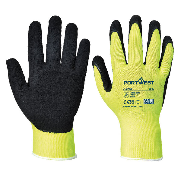 Portwest Hi-Vis Grip Glove Latex A340