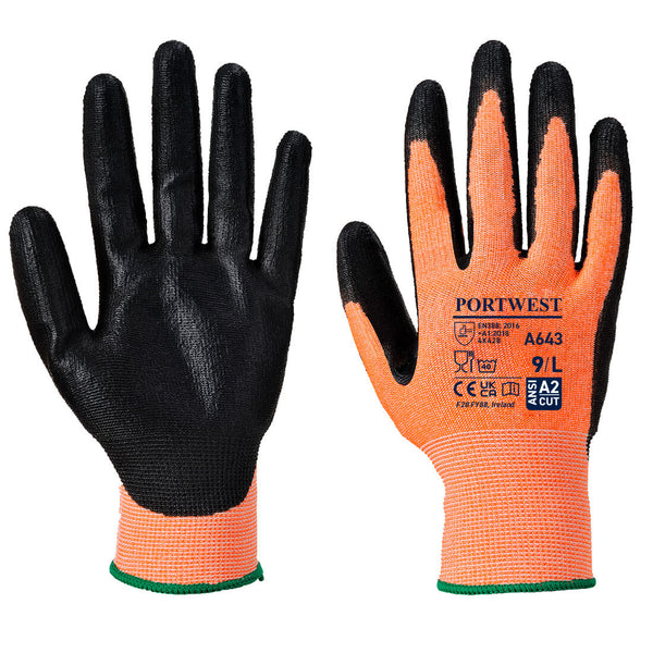 Portwest Amber Cut Glove Nitrile Foam A643