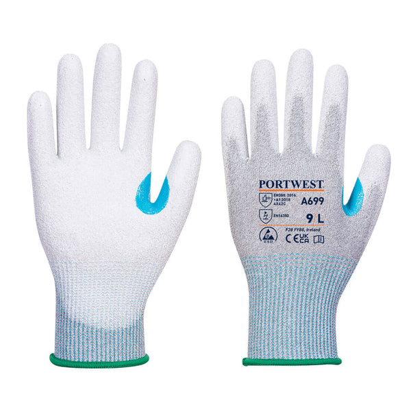 Portwest MR13 ESD PU Palm Glove (Pack of 12 pairs) A699