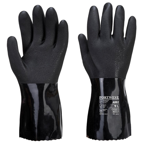 Portwest ESD PVC Chemical Gauntlet Glove A882
