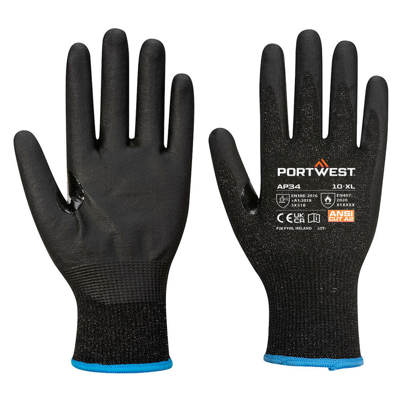 Portwest LR15 Nitrile Foam Touchscreen Glove (Pack of 12 pairs) AP34