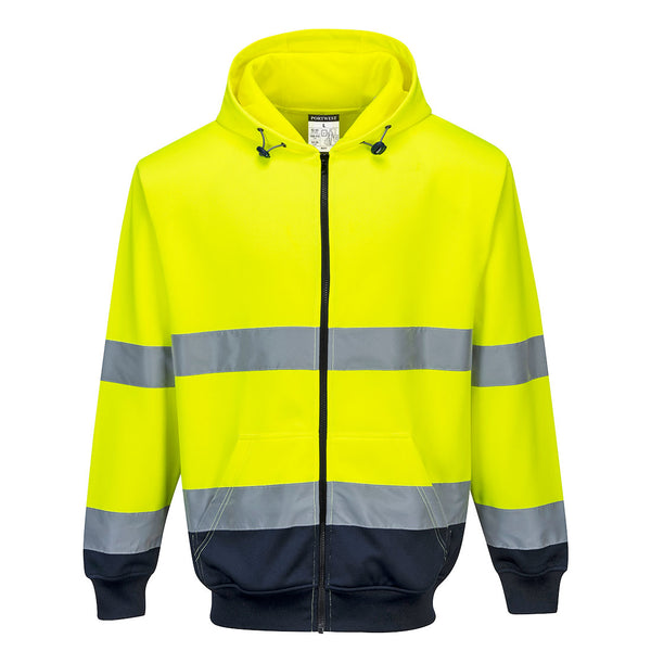 Portwest Hi-Vis Contrast Zipped Hoodie B317