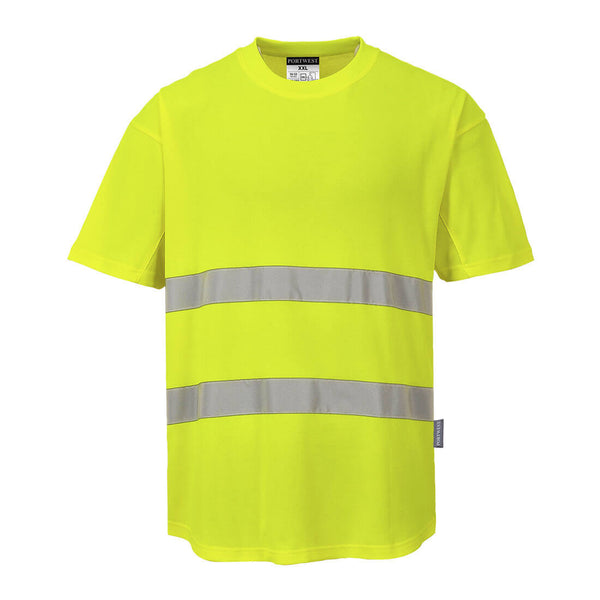Portwest Hi-Vis Mesh Insert T-Shirt Short Sleeve C394