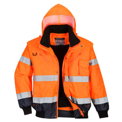 Portwest Hi-Vis 3-in-1 Contrast Bomber Jacket C465