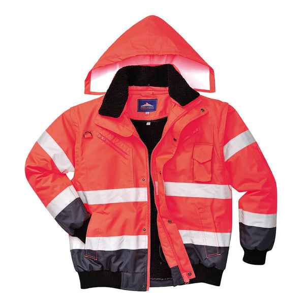 Portwest Hi-Vis 3-in-1 Contrast Bomber Jacket C465