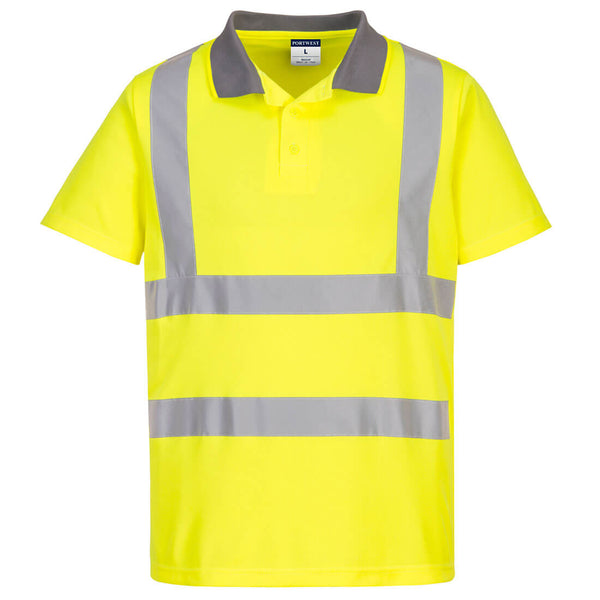 Portwest Eco Hi-Vis Polo Shirt Short Sleeve (Pack of 6) EC10