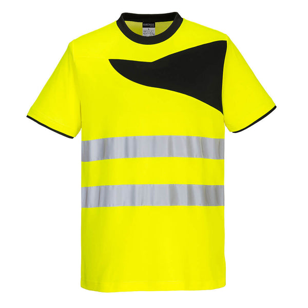 Portwest PW2 Hi-Vis Cotton Comfort T-Shirt Short Sleeve PW213