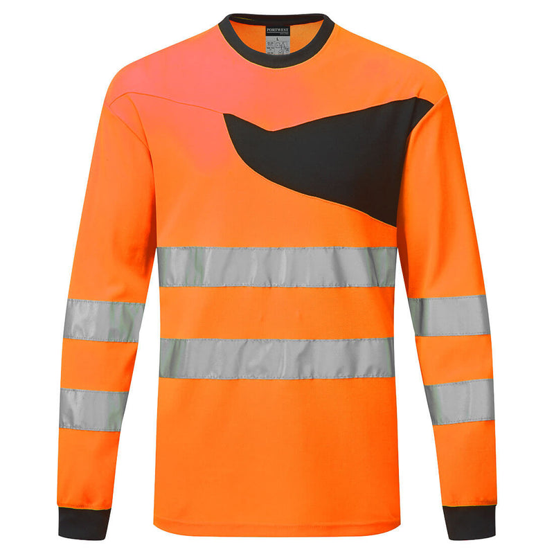 Portwest PW2 Hi-Vis T-Shirt Long Sleeve PW221