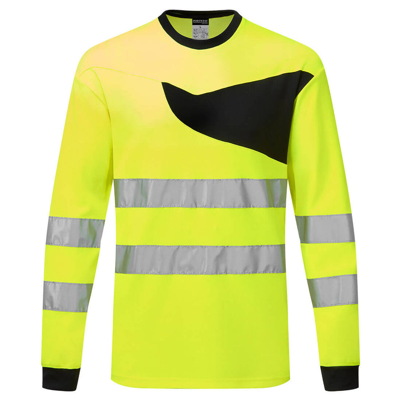 Portwest PW2 Hi-Vis T-Shirt Long Sleeve PW221