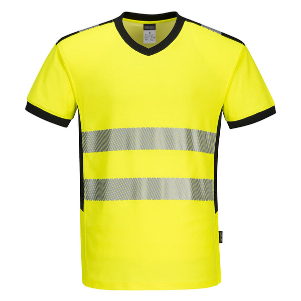 Portwest PW3 Hi-Vis V-Neck Mesh T-Shirt PW310