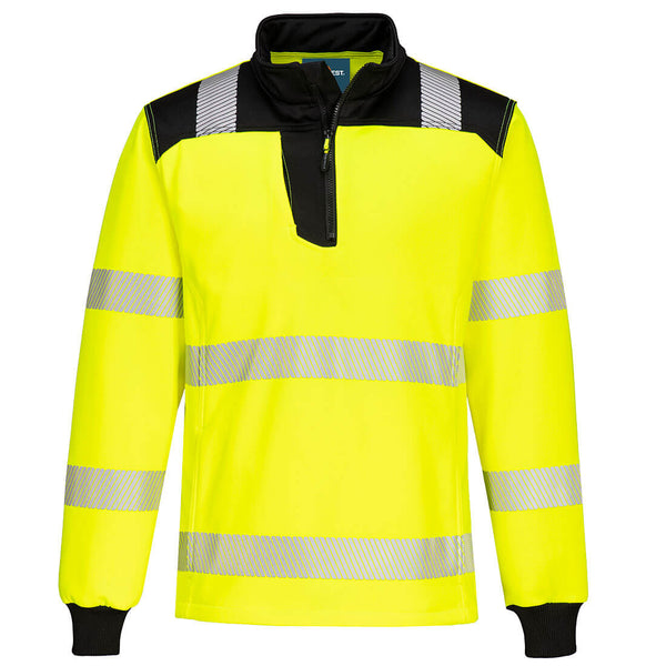 Portwest PW3 Hi-Vis Quarter Zip Sweatshirt PW326