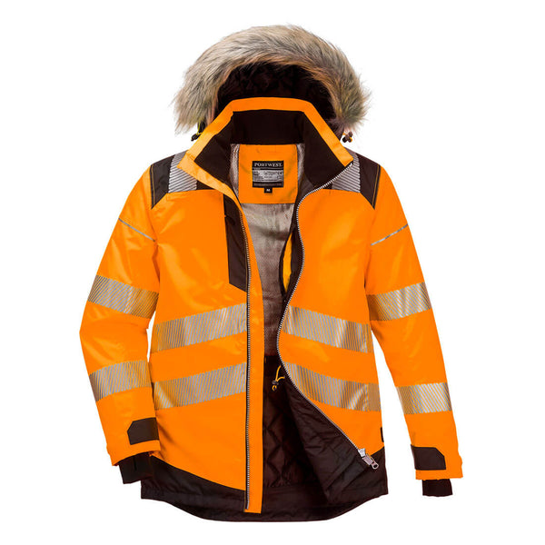 Portwest PW3 Hi-Vis Winter Parka Jacket PW369