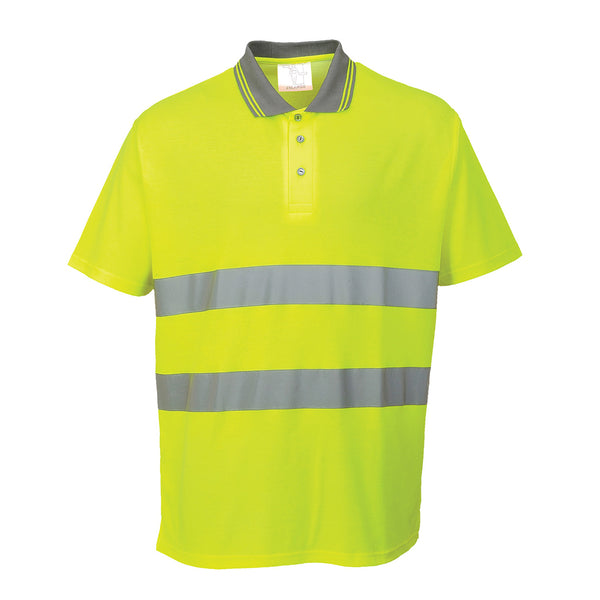 Portwest Hi-Vis Cotton Comfort Polo Shirt Short Sleeve S171