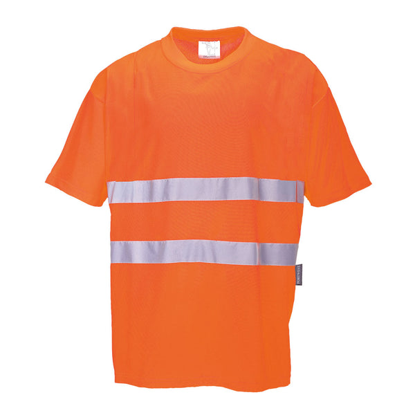 Portwest Hi-Vis Cotton Comfort T-Shirt Short Sleeve S172