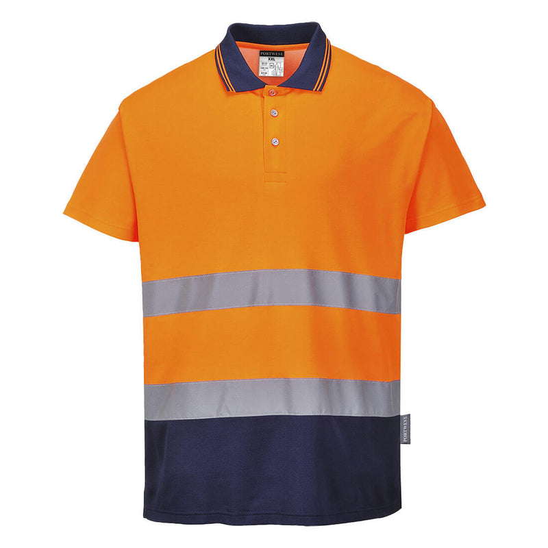 Portwest Hi-Vis Contrast Polo Shirt Short Sleeve S174