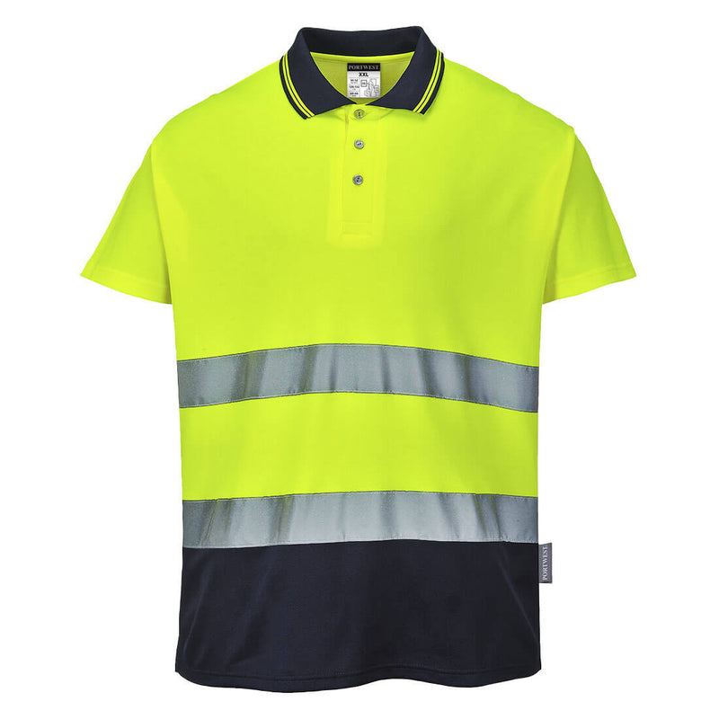 Portwest Hi-Vis Contrast Polo Shirt Short Sleeve S174