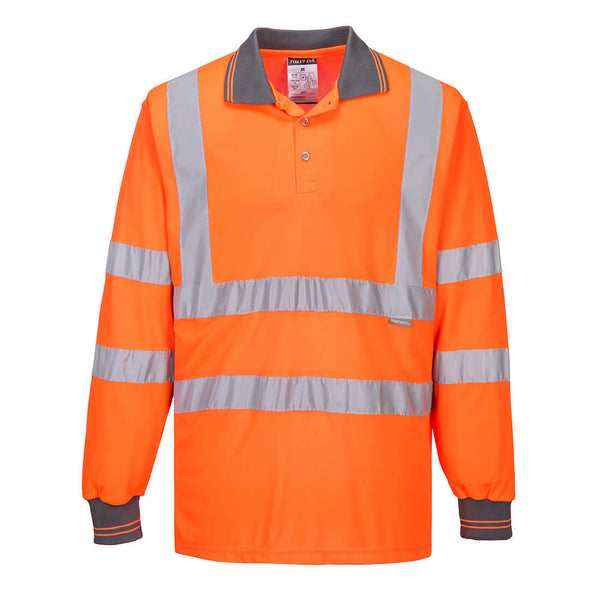 Portwest Hi-Vis Polo Shirt Long Sleeve S277