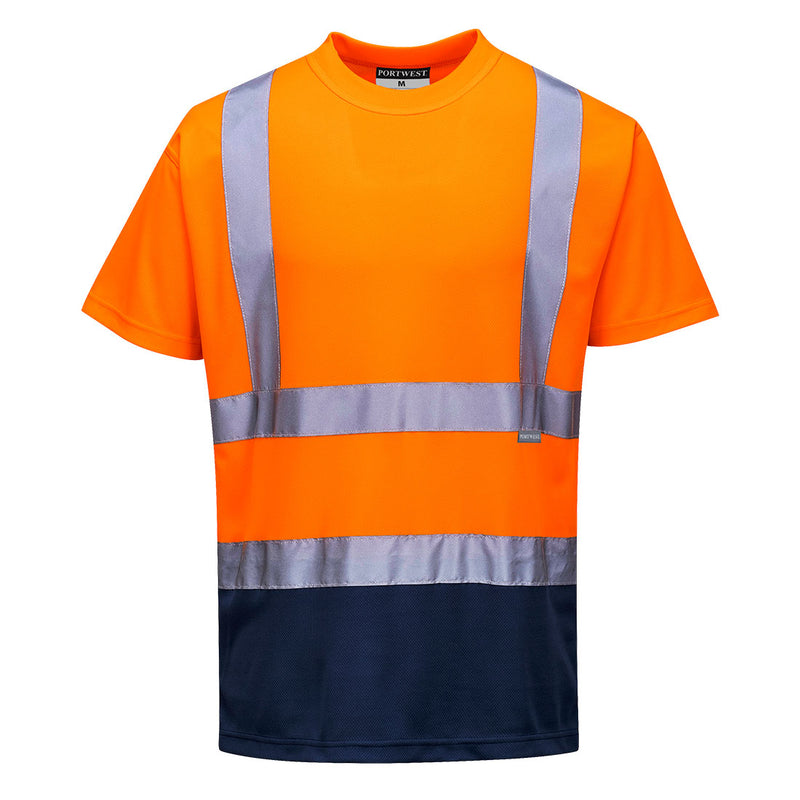 Portwest Hi-Vis Contrast T-Shirt Short Sleeve S378