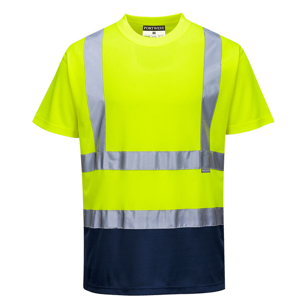 Portwest Hi-Vis Contrast T-Shirt Short Sleeve S378