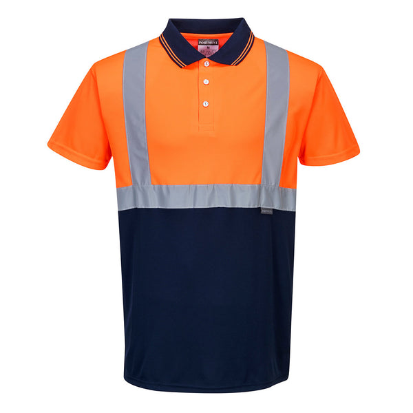 Portwest Hi-Vis Contrast Polo Shirt Short Sleeve S479