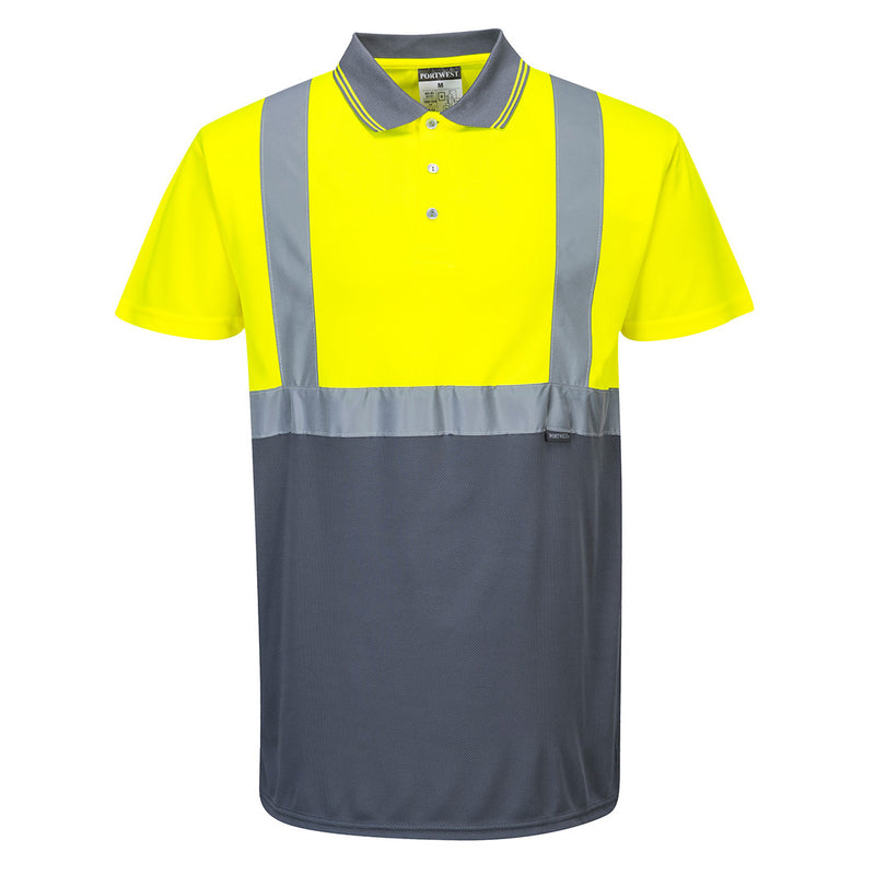 Portwest Hi-Vis Contrast Polo Shirt Short Sleeve S479