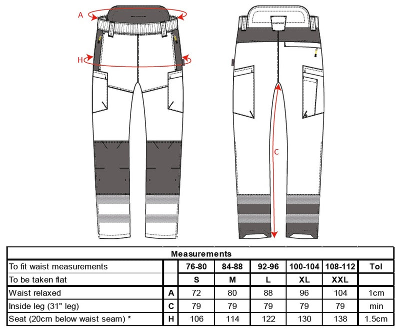 Portwest PW3 Hi-Vis Extreme Rain Trousers PW342