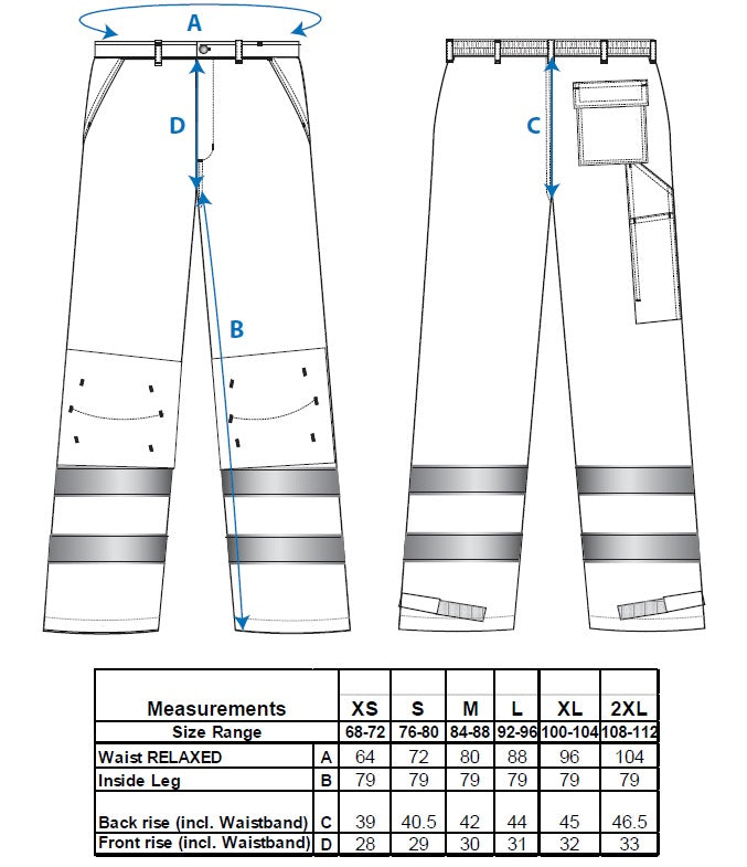 Portwest Seville Hi-Vis Work Trousers TX71