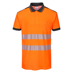 Portwest PW3 Hi-Vis Cotton Comfort Polo Shirt Short Sleeve T180