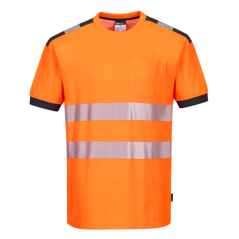 Portwest PW3 Hi-Vis Cotton Comfort T-Shirt Short Sleeve T181