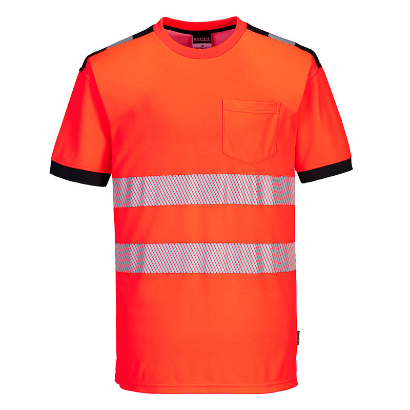 Portwest PW3 Hi-Vis Cotton Comfort T-Shirt Short Sleeve T181