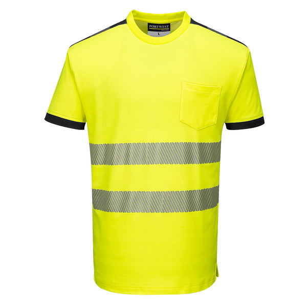 Portwest PW3 Hi-Vis Cotton Comfort T-Shirt Short Sleeve T181