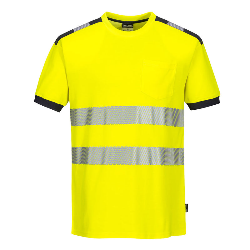 Portwest PW3 Hi-Vis Cotton Comfort T-Shirt Short Sleeve T181