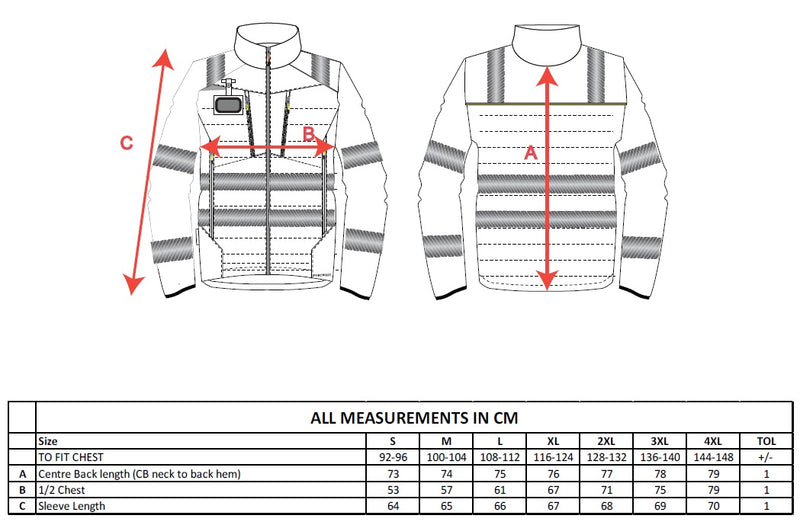 Portwest DX4 Hi-Vis Hybrid Baffle Jacket DX473