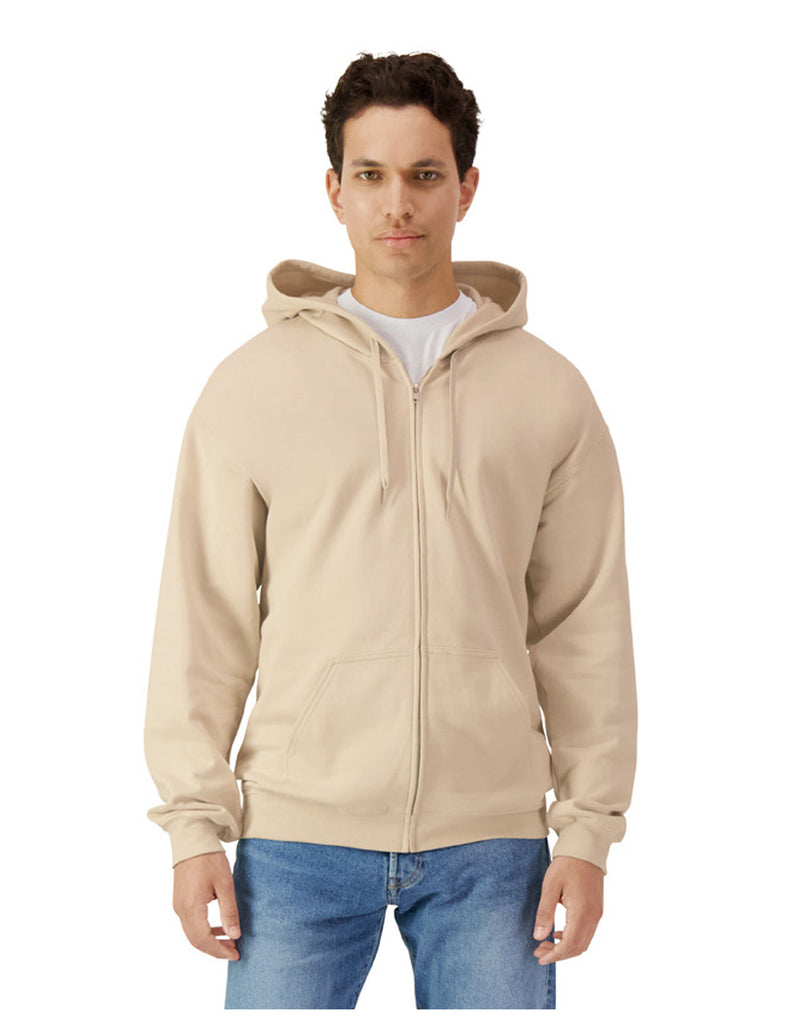 Gildan Softstyle Midweight Fleece Adult Full Zip Hoodie Sweatshirt SF600