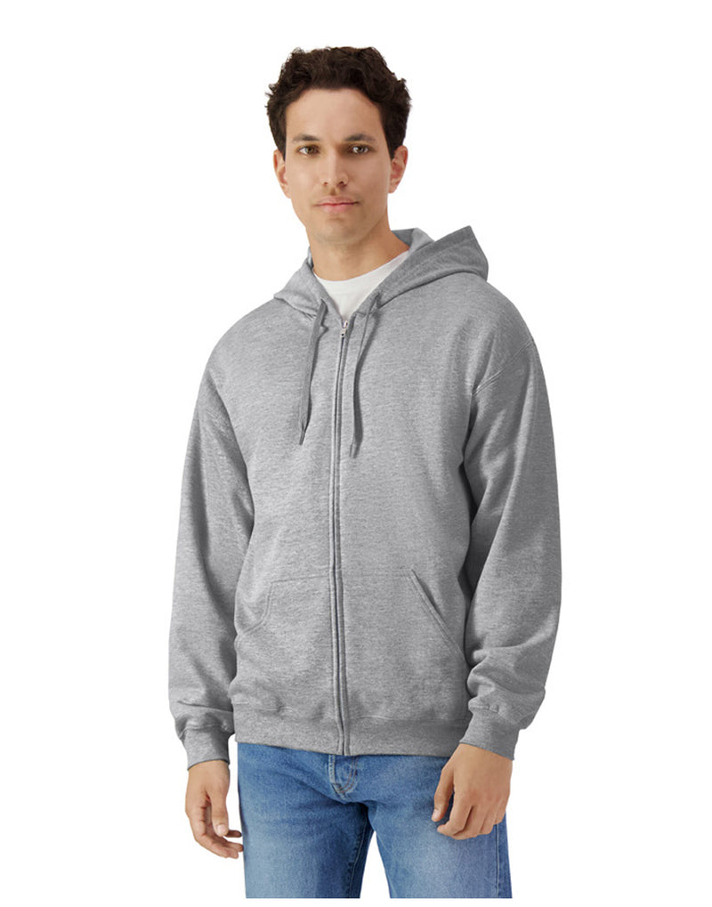 Gildan Softstyle Midweight Fleece Adult Full Zip Hoodie Sweatshirt SF600