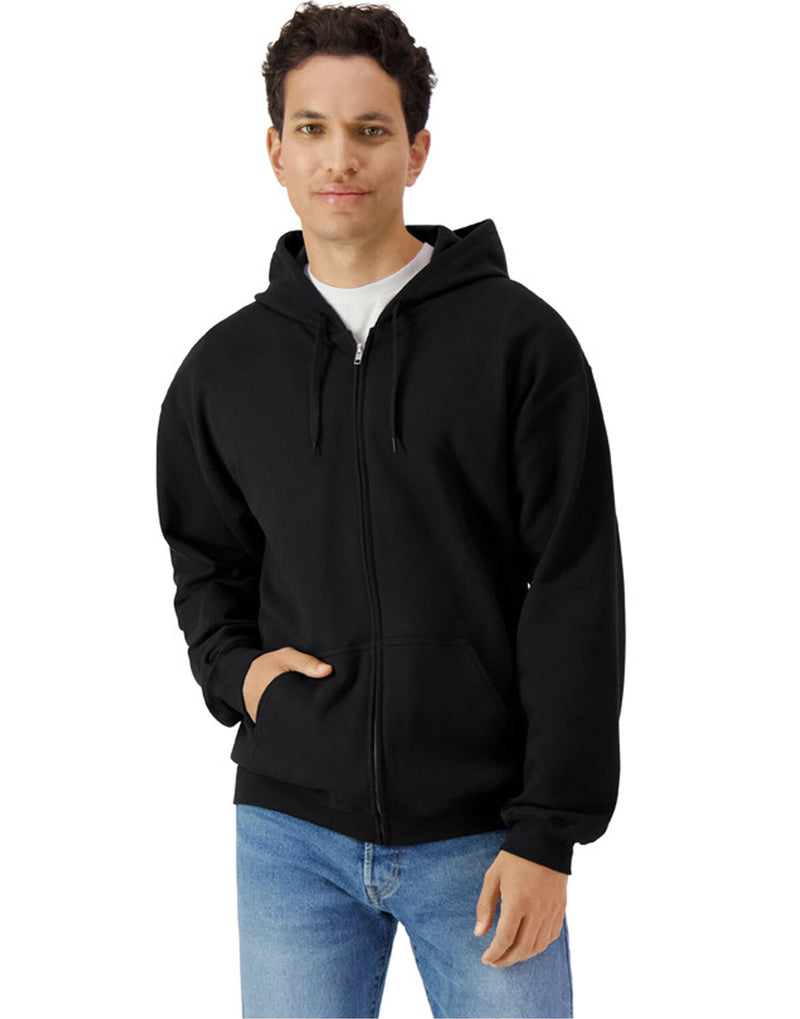 Gildan Softstyle Midweight Fleece Adult Full Zip Hoodie Sweatshirt SF600