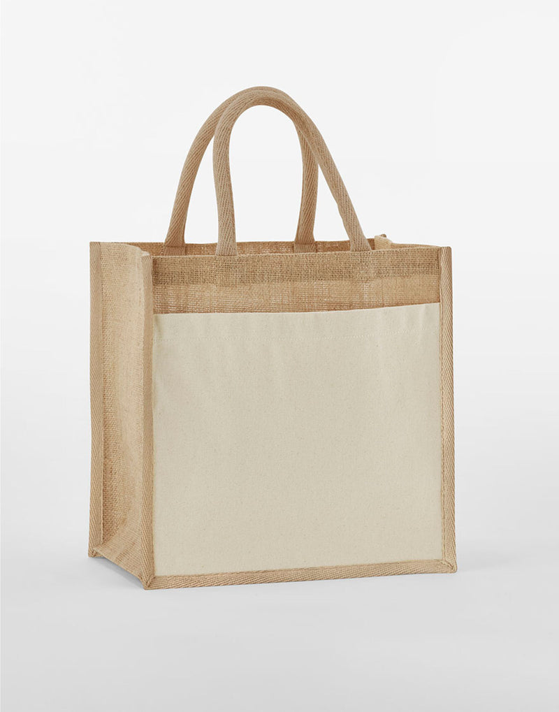 Westford Mill Cotton Pocket Starched Midi Tote W483