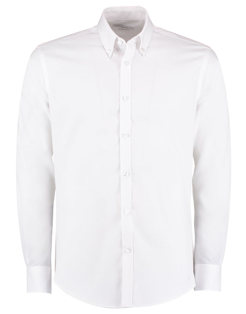 Kustom Kit Slim Fit Long Sleeve Non IronTwill Shirt KK139