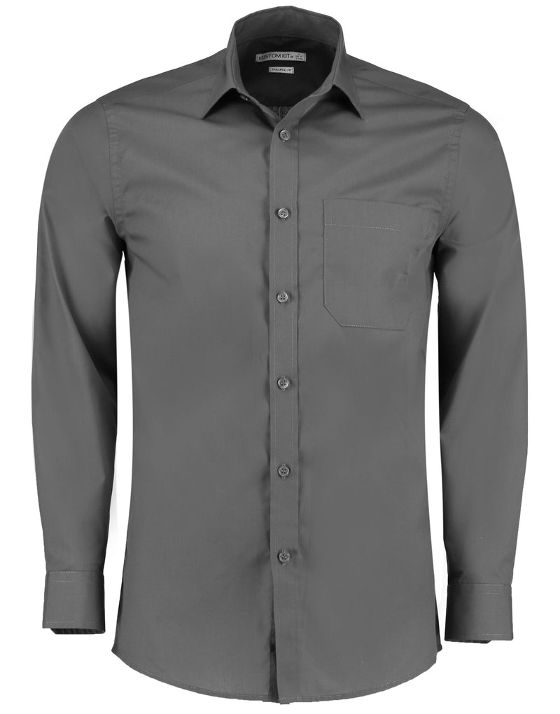 Kustom Kit Tailored Poplin Shirt KK142