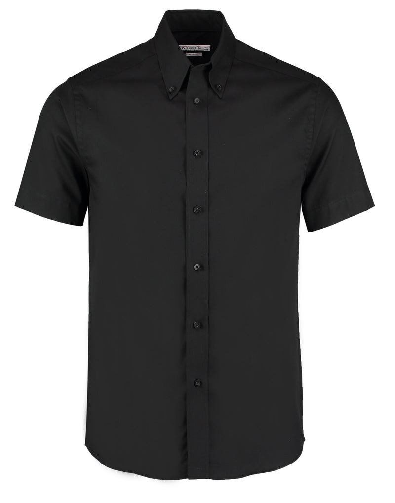 Kustom Kit Tailored Fit Short Sleeve Premium Oxford Shirt KK187