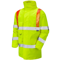 LEO PUTFORD  Orange Brace Hi-Vis Anorak