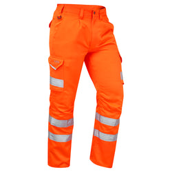 LEO BIDEFORD  Hi-Vis Poly/Cotton Cargo Hi-Vis Trouser