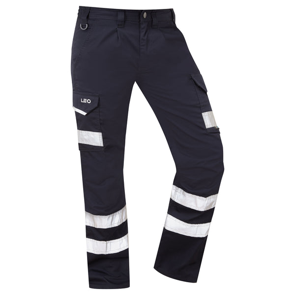 LEO ILFRACOMBE Cargo Style Reflective Hi-Vis Poly/Cotton Hi-Vis Trouser